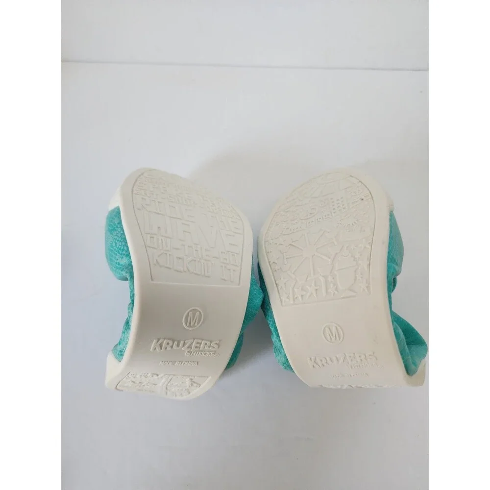 New Women's FitKicks Kruzers Slip-On Sneaker Shoe, Teal Blue, Medium
